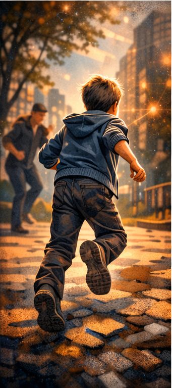 Иллюстрация: ребёнок пытается уйти из перегруза, взрослым важно снизить стимулы и обеспечить безопасный выход